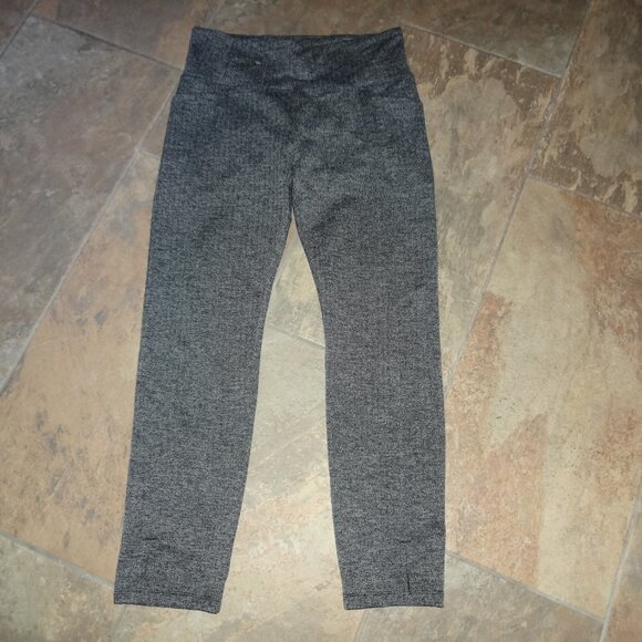 Athleta Metro High Waisted Leggings Herringbone Stretch Pants Womens Medium Gray - Picture 1 of 15